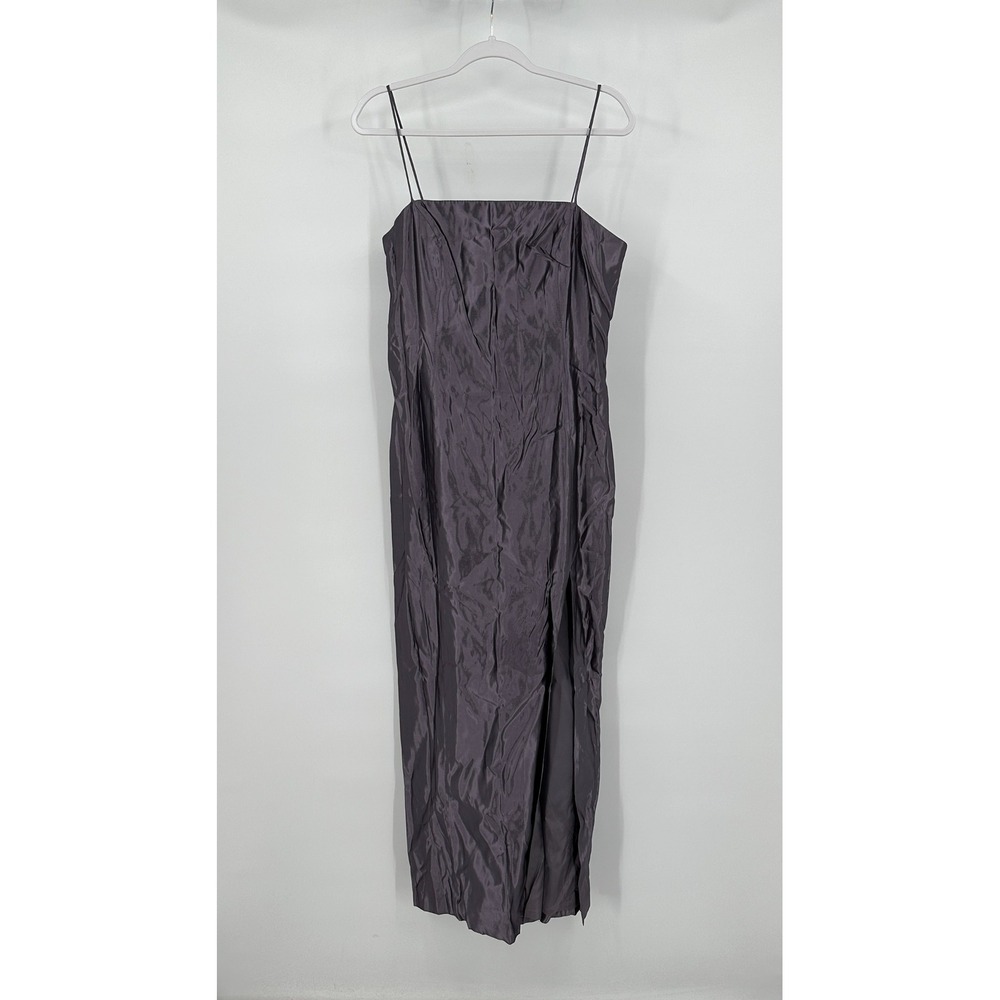 JS Collections Womens Minimalist Formal‎ Gown Size 10 Slate Purple Evening